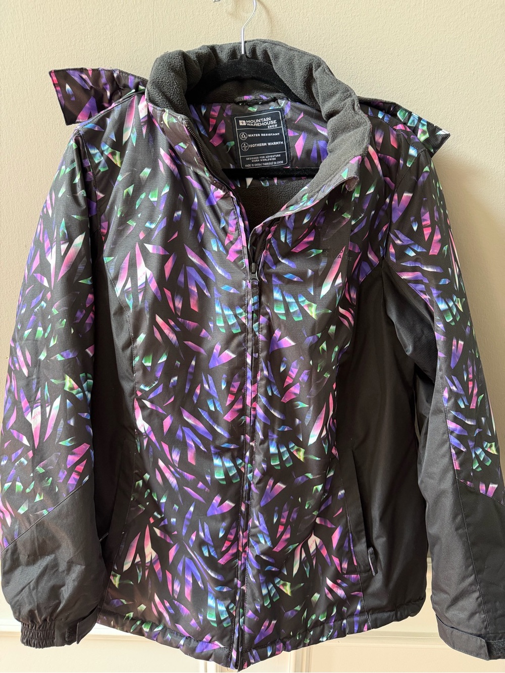 Mountain Warehouse Black Multi-Color Pattern Women's Ski Jacket